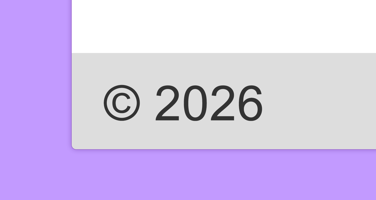 Copyright Footer Text