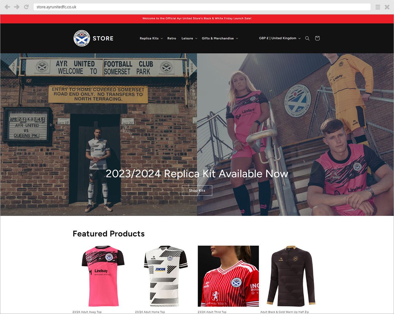 Ayr United FC Online Store